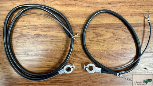 Spring Ring Battery Cables Pair Pos/Neg 68 Camaro SB W/O AC Top Post USA - Picture 2 of 9