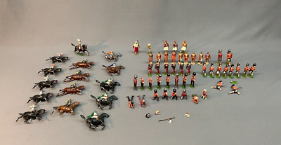 Vtg. 62 Pc Set Vintage Britains Ltd Metal Lead Toy Soldiers