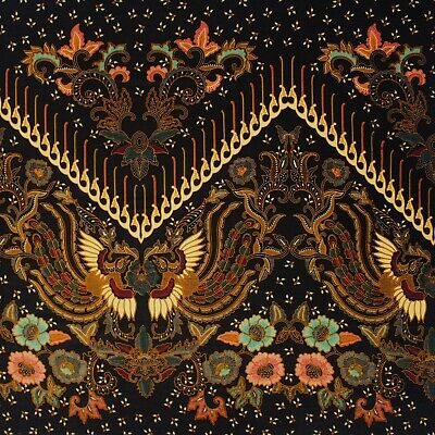 Indonesian Batik Fabric, 100% Cotton, Motif of Facing Phoenixes ...