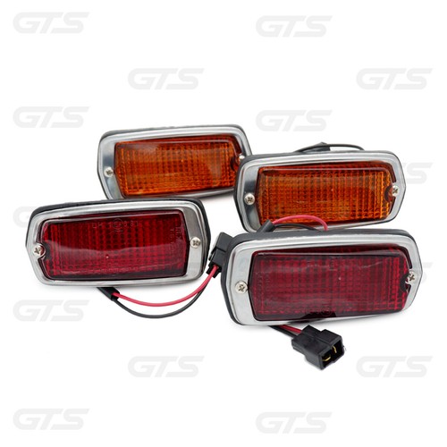 Juego de lámparas marcadoras laterales rojo + ámbar para Nissan Datsun 510 120Y 280Z B210 1968 1973 - Imagen 9 de 10