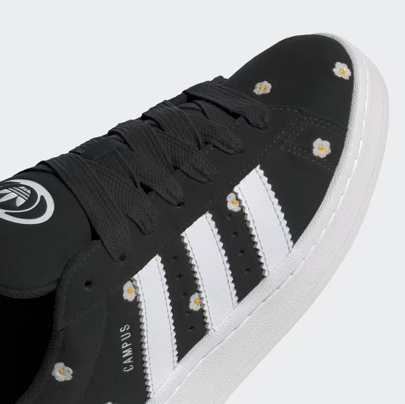 New Adidas Women's Campus 00s Shoes - Black Floral (IF9640