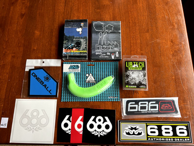 Wax Tuning kit #15 ONEBALLJAY, GNU, LIB TECH OBJ snowboard ski stickers