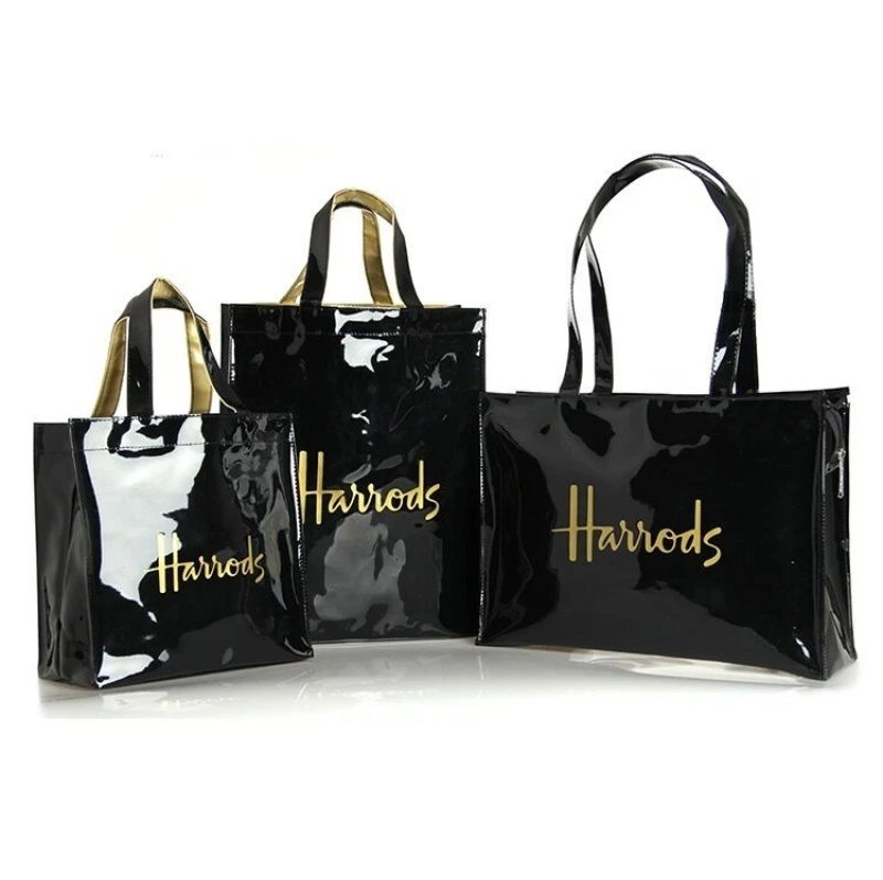 Harrods black cheap tote bag