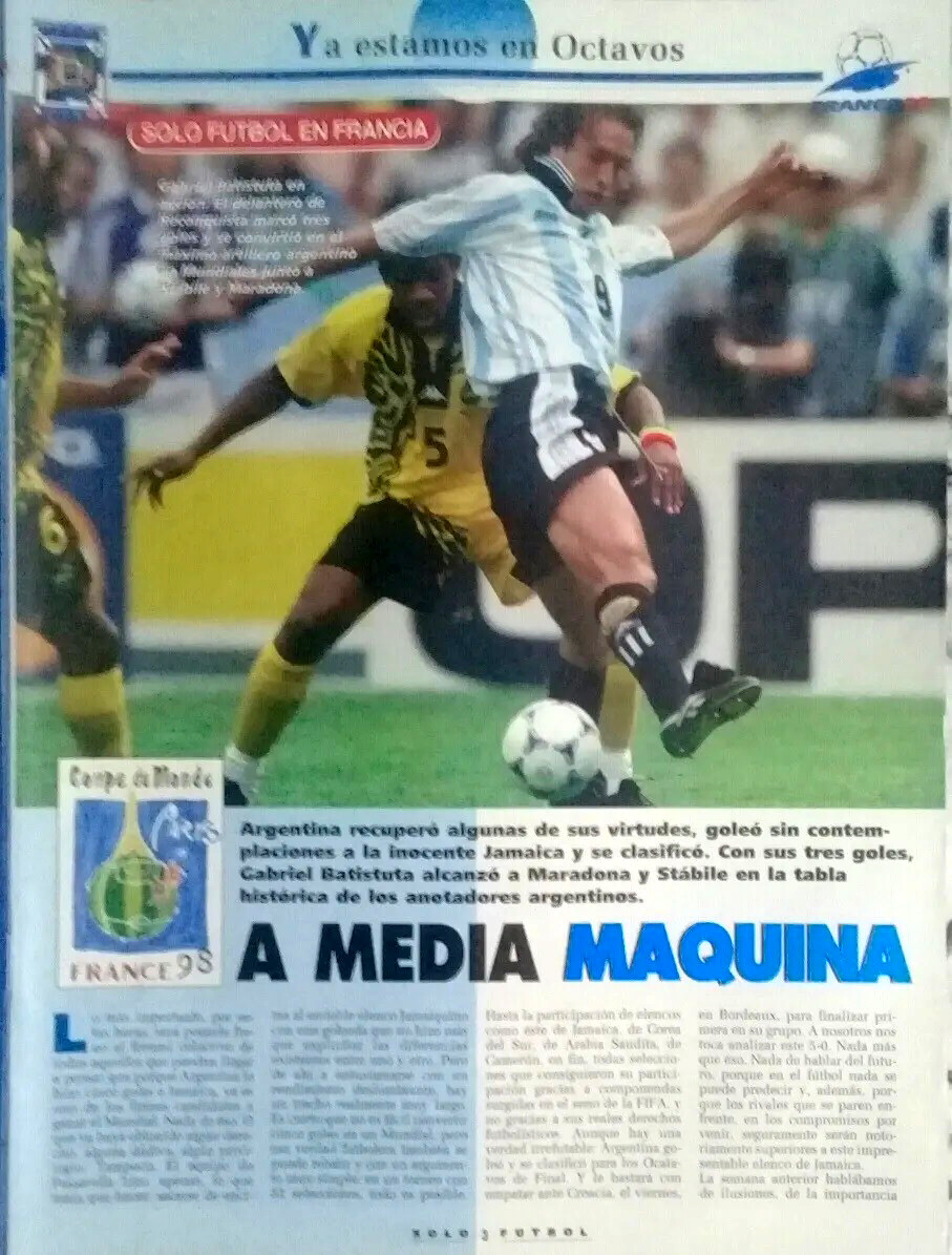 FIFA WORLD CUP France 1998 - Solo Futbol 679 magazine