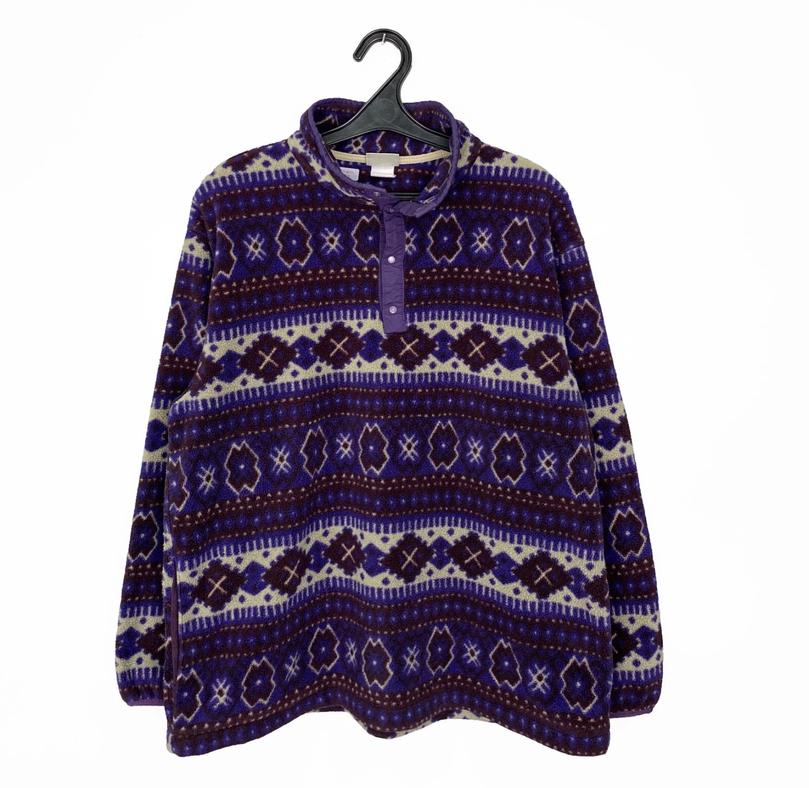 Vintage L.L. Bean Snap-T Aztec Pattern Fleec