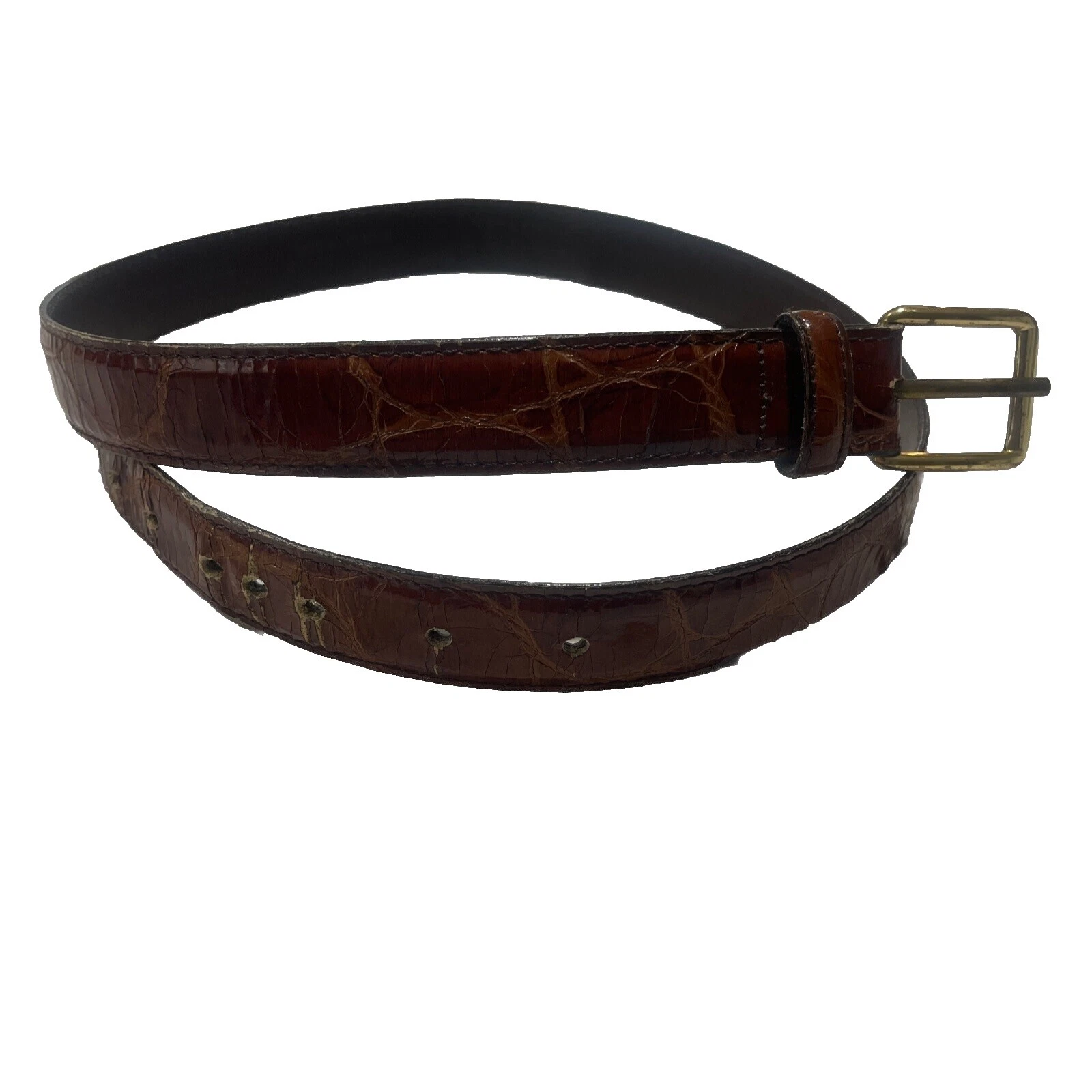 Cintos de couro marrom Dior para Homens