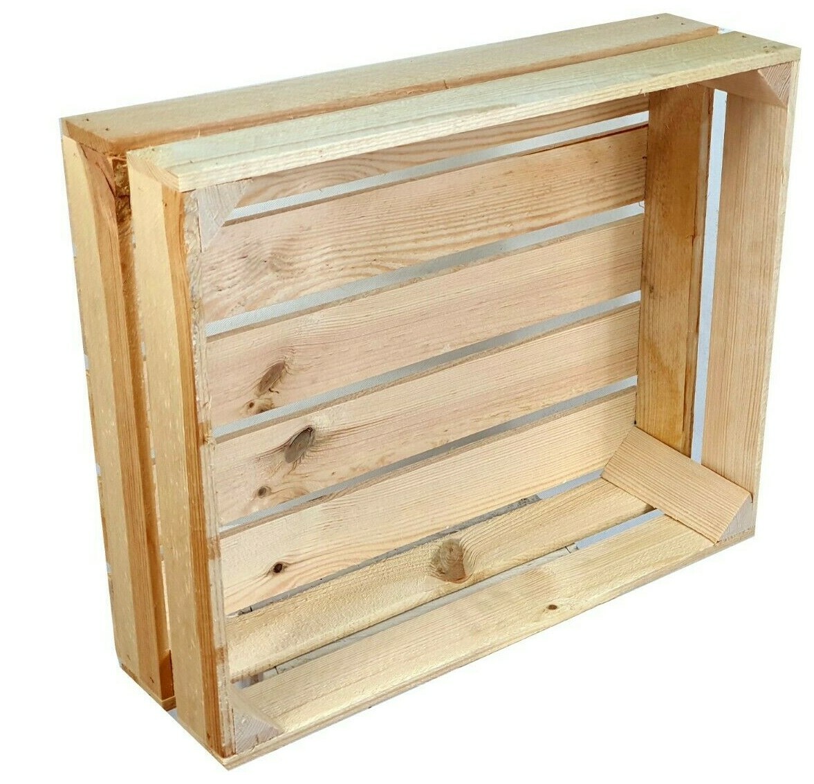 SET Neue flache Holzkisten Obstkisten Massive Stabile Regale Weinkisten