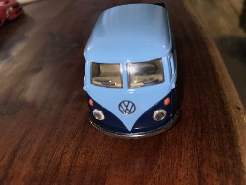 1963 VW Double Cab Pickup Germany Car Model Diecast Toy Open Doors 1:34 Kinsmart - Picture 3 of 12