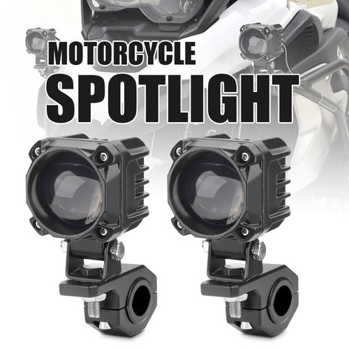 2X LED Motorcycle Spot Light Headlight Fog Driving Lamp 40W + Bracket Wiring Kit - Picture 7 of 15