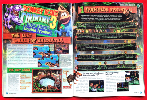 1997 DONKEY KONG COUNTRY Kiddy Dixie Nintendo Contest Game - Promo Art Print AD - 第 1/1 張圖片