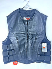 First Classics Commando SWAT Team Club Style Leather Vest Size 2XL Motorcycle