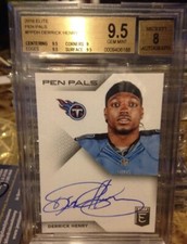 2016 DERRICK HENRY ELITE  RC Penpals Hard Auto ROOKIE BGS 9.5 /8