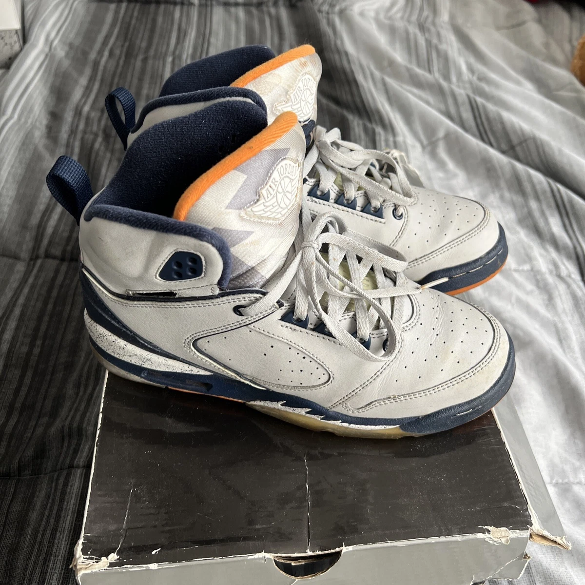 Nike Air Jordan Sixty Plus Shoes 365163 081 Neutral Grey Blue Size 5.5Y