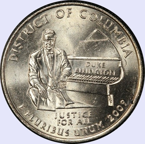 2009 P Duke Ellington Washington D.C. Territorial Quarter-BU condition - Picture 3 of 3