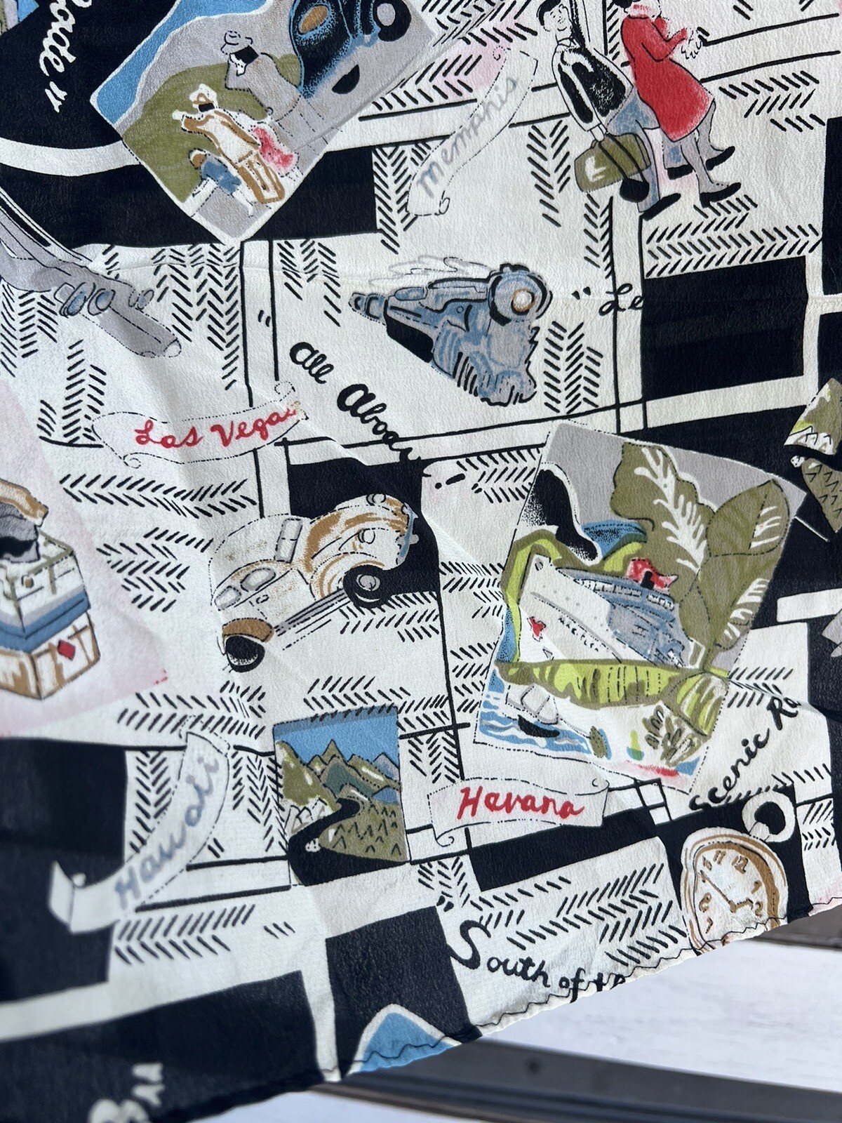 Essential Classics Silk Scarf Rectangular Citys H… - image 14