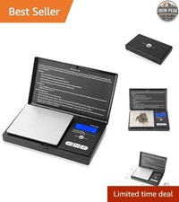 Digital Pocket Gram Scale 600g / 0.1g Black LCD Backlit Tare Auto Shut Off