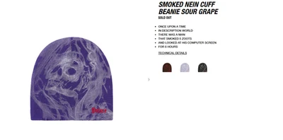 Palace Smoked Nein Cuff Beanie Sour Grape | eBay