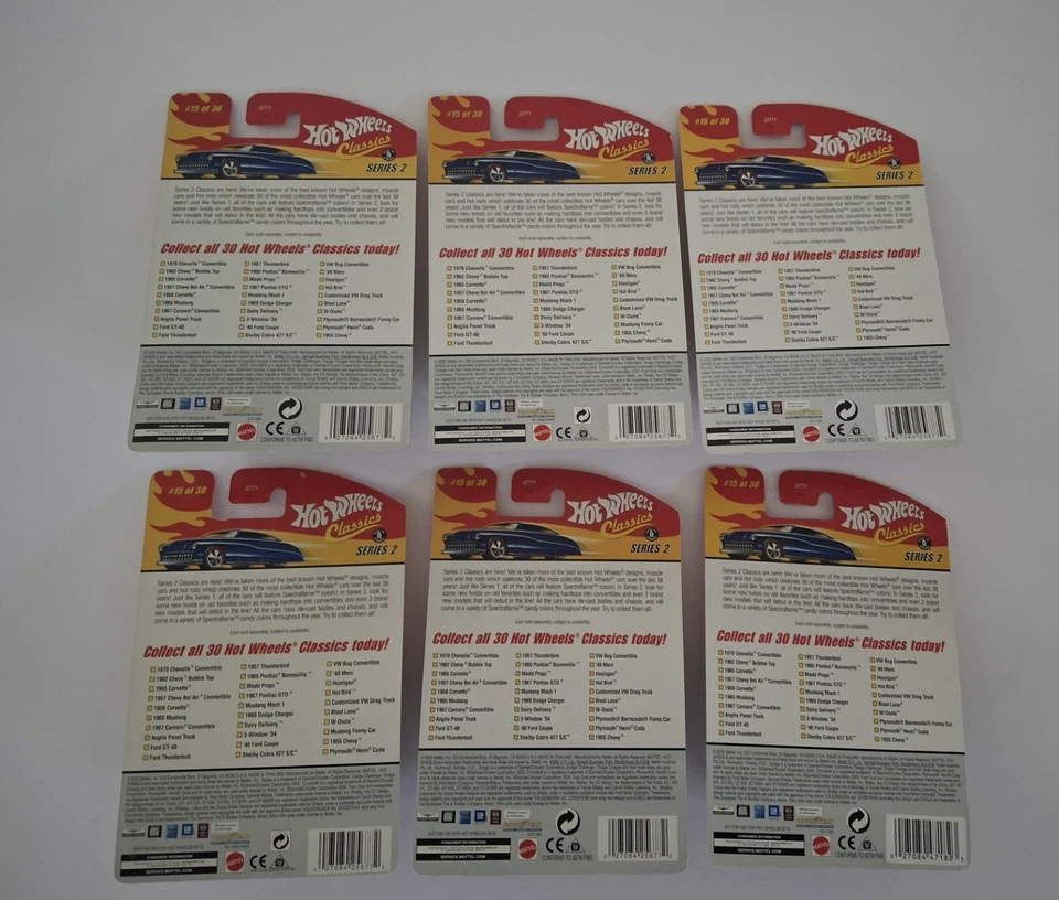 LOTE [5] HOT WHEELS SERIE 2 CLÁSICOS MUSTANG MACH 1 2006; 5/6 COLORES CONOCIDOS Foto 2 de 4