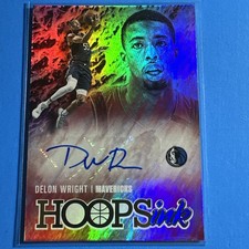 2020-21 Panini NBA Hoops Hoops Ink Hyper Gold Delon Wright #HI-DWR Auto Knicks 