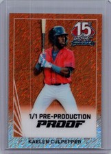 Kaelen Culpepper 2025 Leaf National NSCC Baseball 1/1 Pre Production Proof