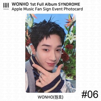 WONHO 1st Full Album SYNDROME Applemusic Fan Sign Event Photocard