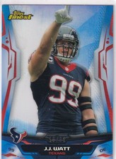 2014 TOPPS FINEST J.J. WATT BLUE REFRACTOR PARALLEL /99 #43