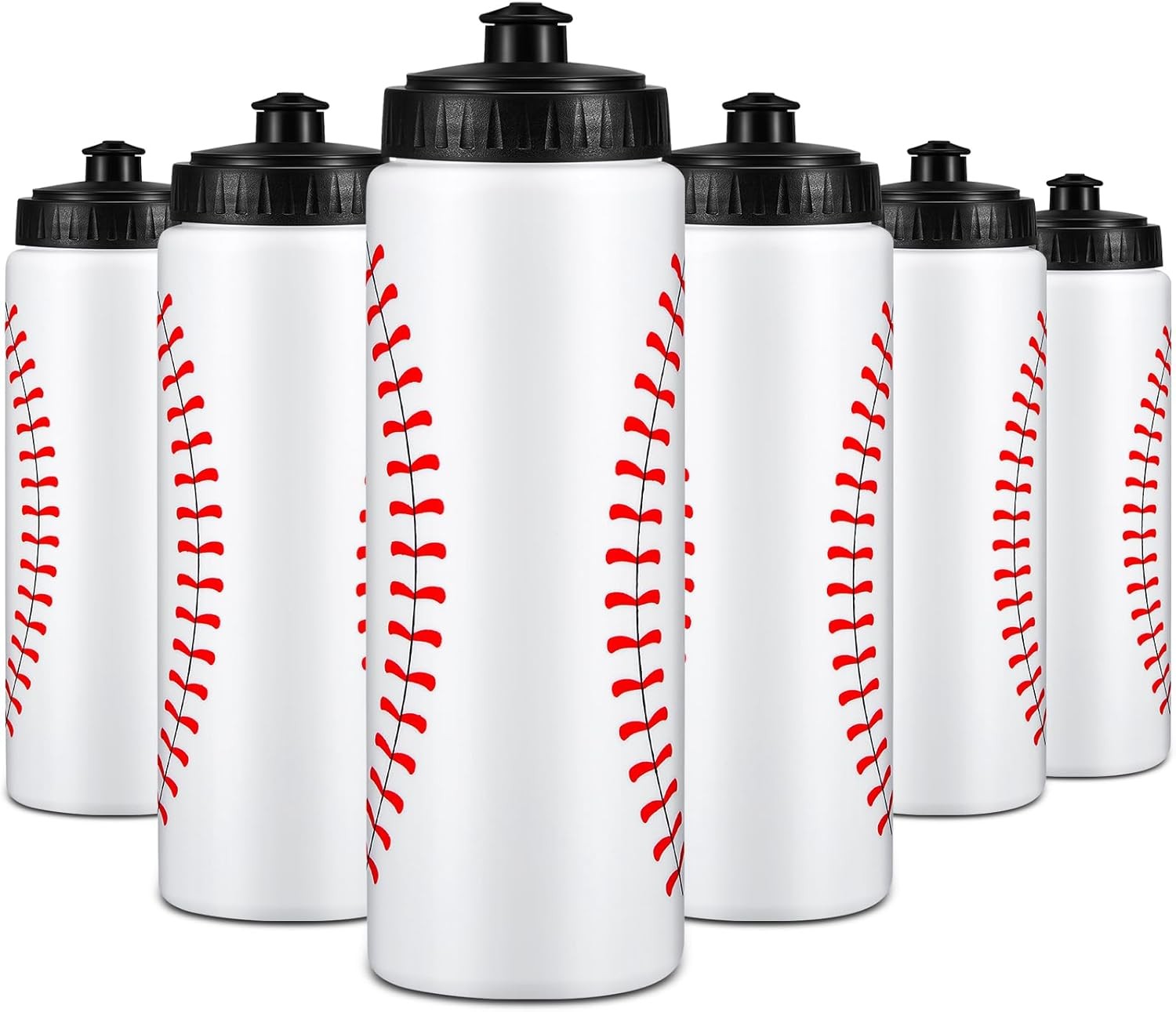Bulk Reusable Sports Bottle 20 Oz Squeeze Baseball