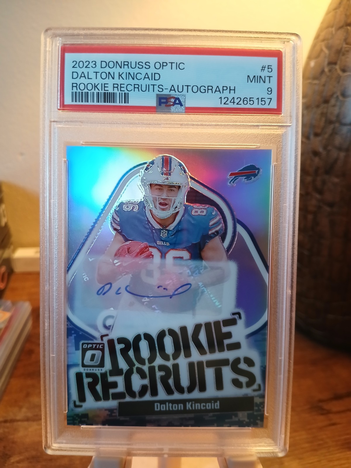 2023 Donruss Optic Dalton Kincaid Rookie Recruits AUTO /25 PSA 9