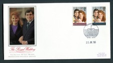 1986 Royal Wedding FDC. London First Day Cover. SG 1333-1334