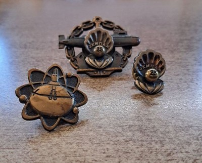LOT OF 3 RUSSIAN NAVAL BADGES SPECIAL PURPOSE ATOMIC SUBMARINE