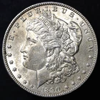 1890 Morgan Silver Dollar AU Slider Nice Original Surfaces Strong Eye Appeal