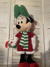 WALT DISNEY MINNIE MOUSE CHRISTMAS STUFFED DOLL NEW