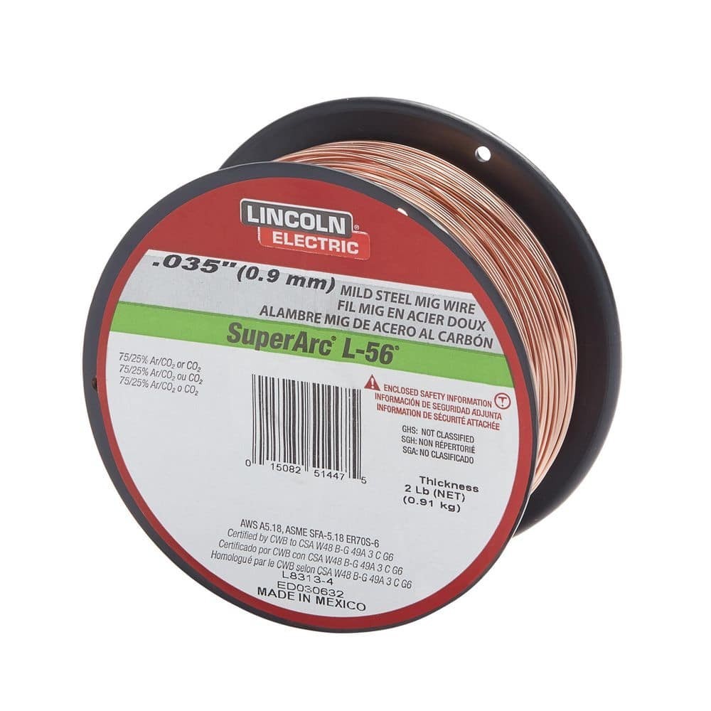 Lincoln Electric |ED030632| .035 in. SuperArc L-56 ER70S-6 MIG Welding Wire for