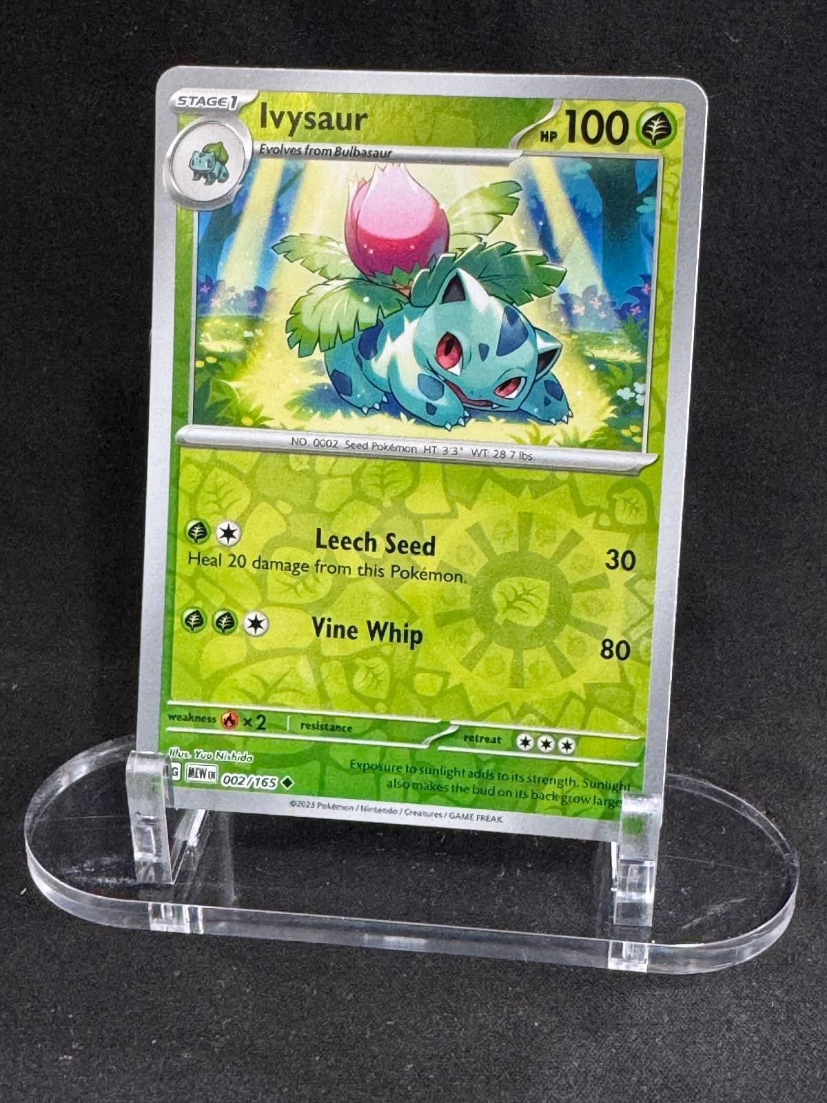 Ivysaur 002/165 Uncommon 151 Pokemon Reverse Holo Near Mint