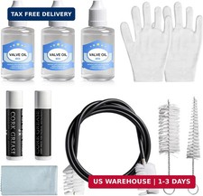Trumpet Cleaning Kit - 3 Trumpet Lubricating Valve Oil, 2 Slide Grease,Valve, Mo