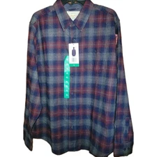 NWT Original Weatherproof Vintage Mens Long-Sleeve Button-Down Shirt Plaid sz XL