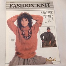 Phentex Fashion Knit Instruction Book 5 Exclusive Patterns Sweaters