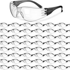 48 Pair Safety Glasses Protective Eyewear Goggles Scratch Resistant Anti Fog Wor