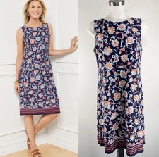 Talbots Effortless Jersey Shift Dress - Stitched Floral Large Petite Outdoor