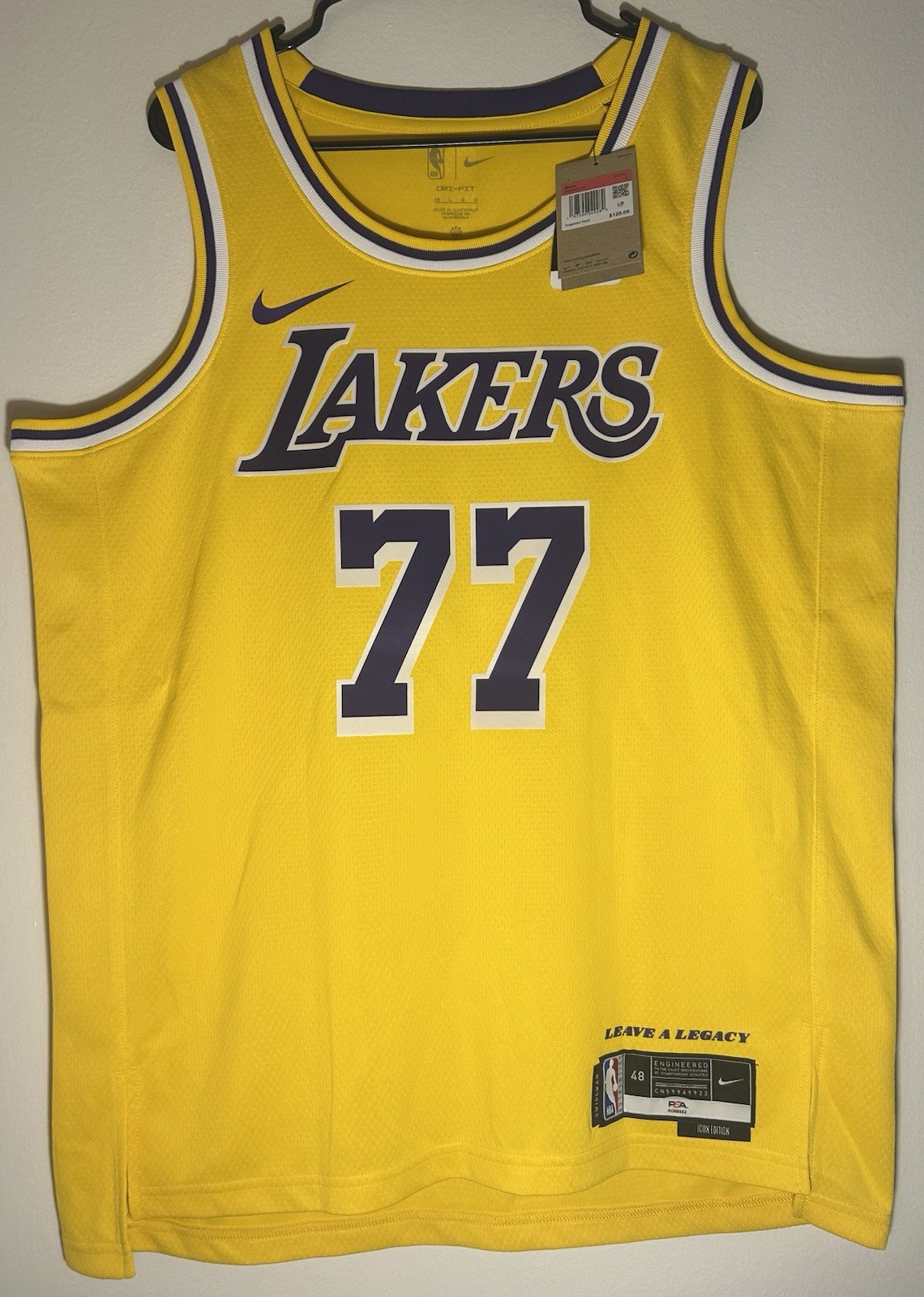 Luka Doncic & Rob Pelinka Signed Nike Los Angeles Lakers Jersey Auto PSA/DNA LOA view 5