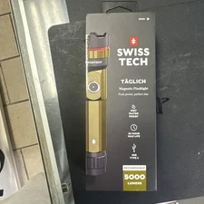 Swiss Tech Täglich Magnetic Flashlight Dust/Water Proof 5000 Lumens