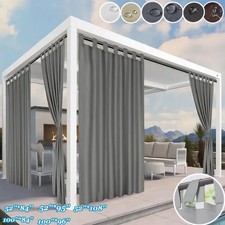 Outdoor Waterproof Curtains Blackout Privacy Patio Curtain Gazebo Pergola Drapes