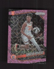 2025 Panini Prizm WNBA #131 Saniya Rivers Pink Velocity Prizms #/79