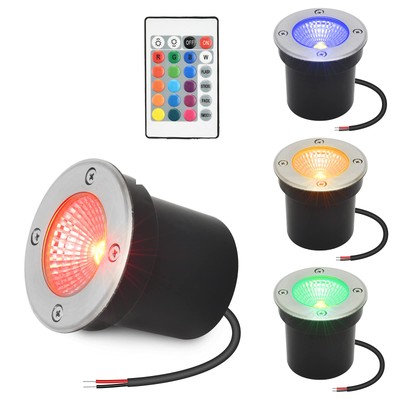 Low Voltage In-ground Light LED Well Lights Color Change Landscape Lighting 3...
