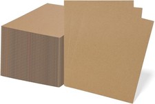 100 Pack 8x10 Corrugated Cardboard Sheets, Flat Cardboard Inserts for Shipping,