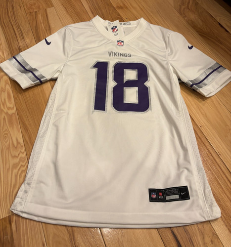 Nike JUSTIN JEFFERSON Minnesota Vikings Winter Warrior White Jersey Men's SMALL