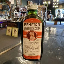Vintage Medicine Bottle - PENETRO Baby Cough Syrup