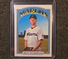Brad Boxberger SP #492 2021 Topps Heritage Baseball Miami Marlins