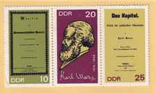 DDR MNH ** 1365-7 Scott 1004-6 Karl Marx 150th birthday