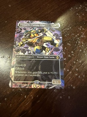 Leonardo, Cutting Edge (Borderless) - [Teenage Mutant Ninja Turtles] MTG NM  